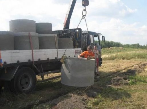 Перевозка бетонных колец и колодцев манипулятором стоимость услуг и где заказать - Смоленск